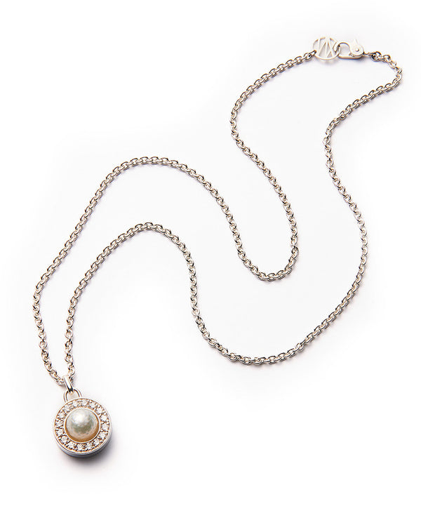 Flower pearl surround pendant