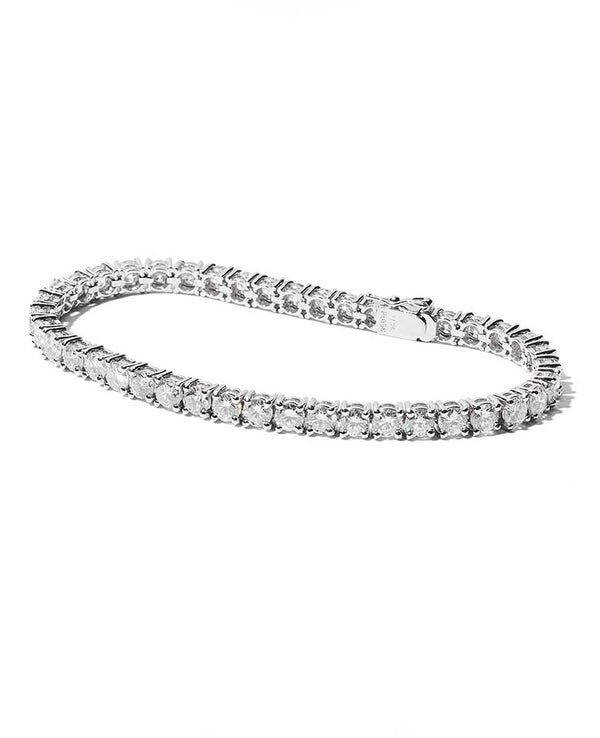 Pt800 diamond tennis bracelet