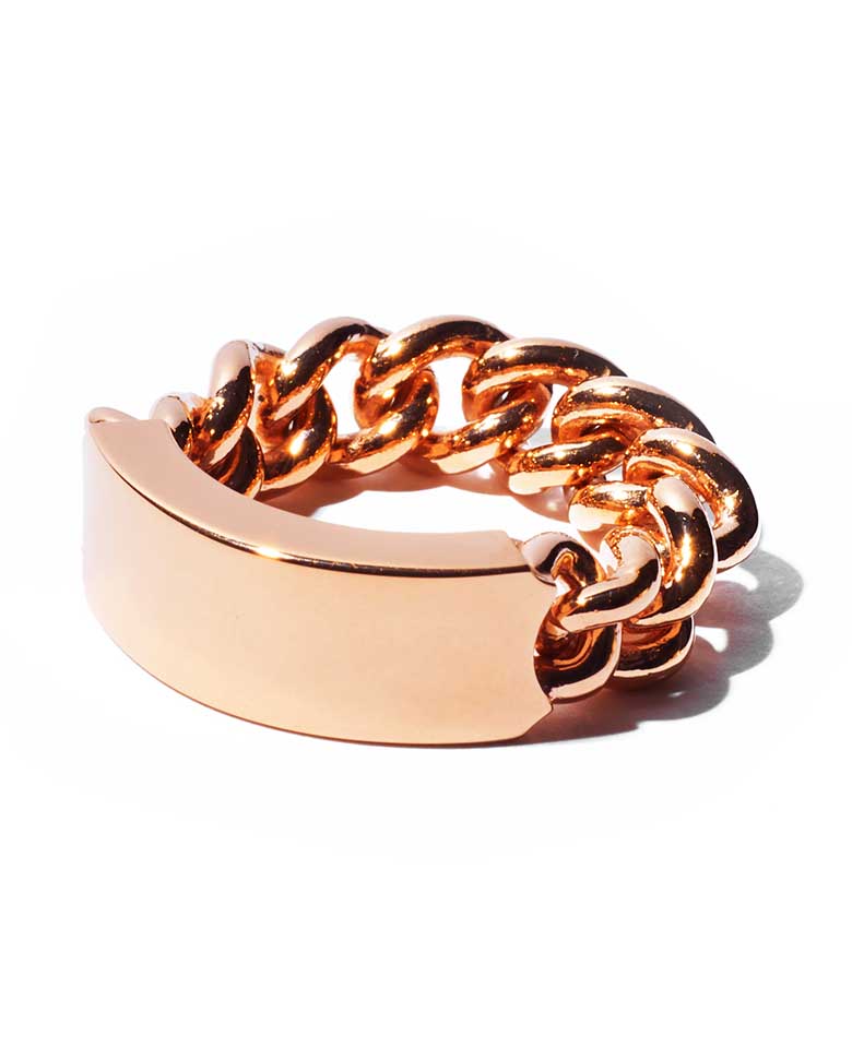 Blank logo ID Chain Ring