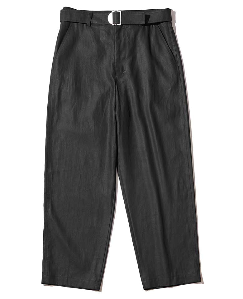 cotton gabardine belted pants