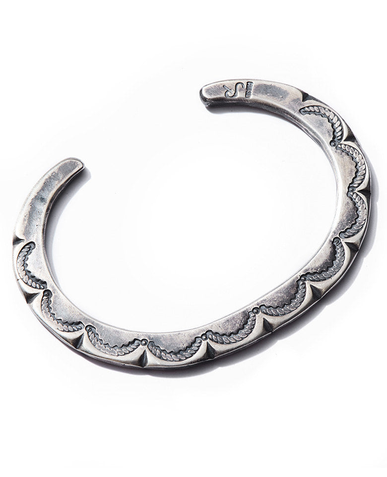 Heaven Gauge Coin Silver Stamp Bangle
