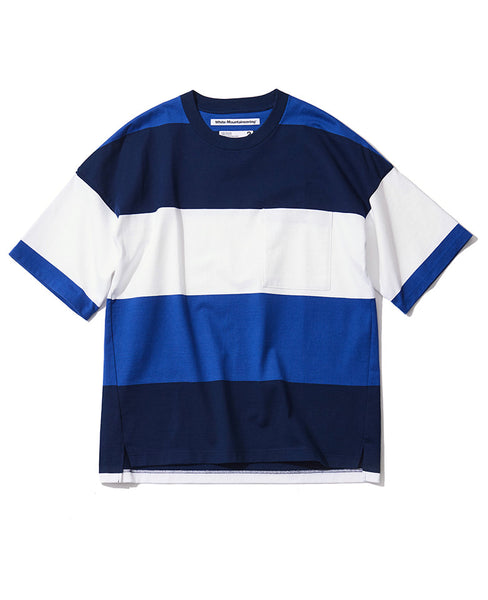 SEE SEE BIG S/S TEE BORDER NAVY/WHITE