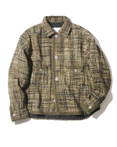 tweed shirt jacket – 買えるLEON