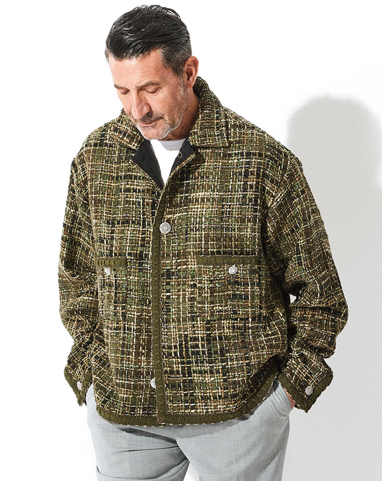 readymade tweed shirt jacket vintage 2 【初売り】 - ジャケット ...