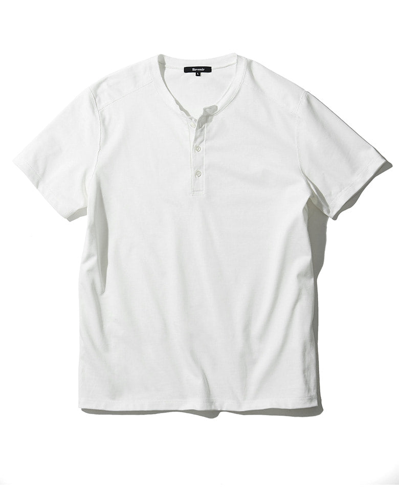 Subingiza Cotton Henley Neck T-Shirt