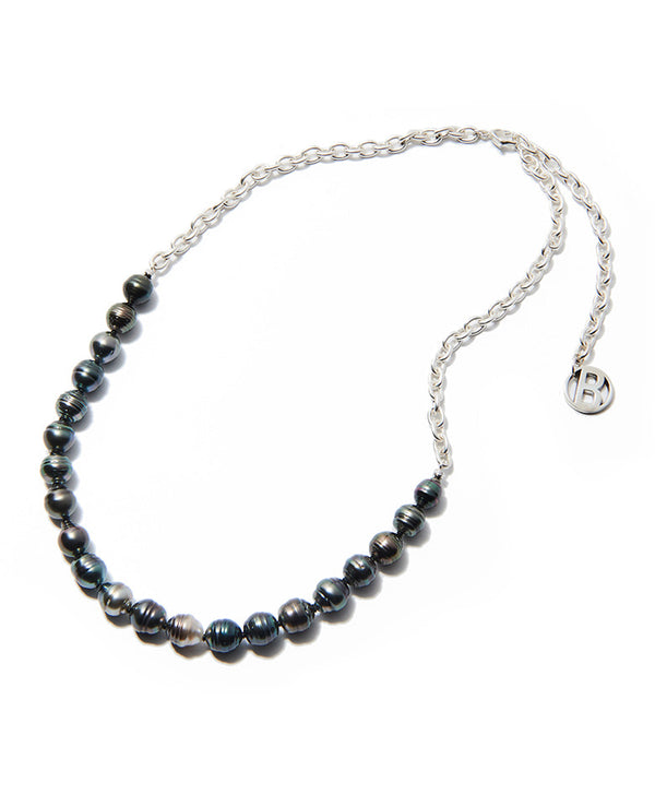 black pearl chain necklace