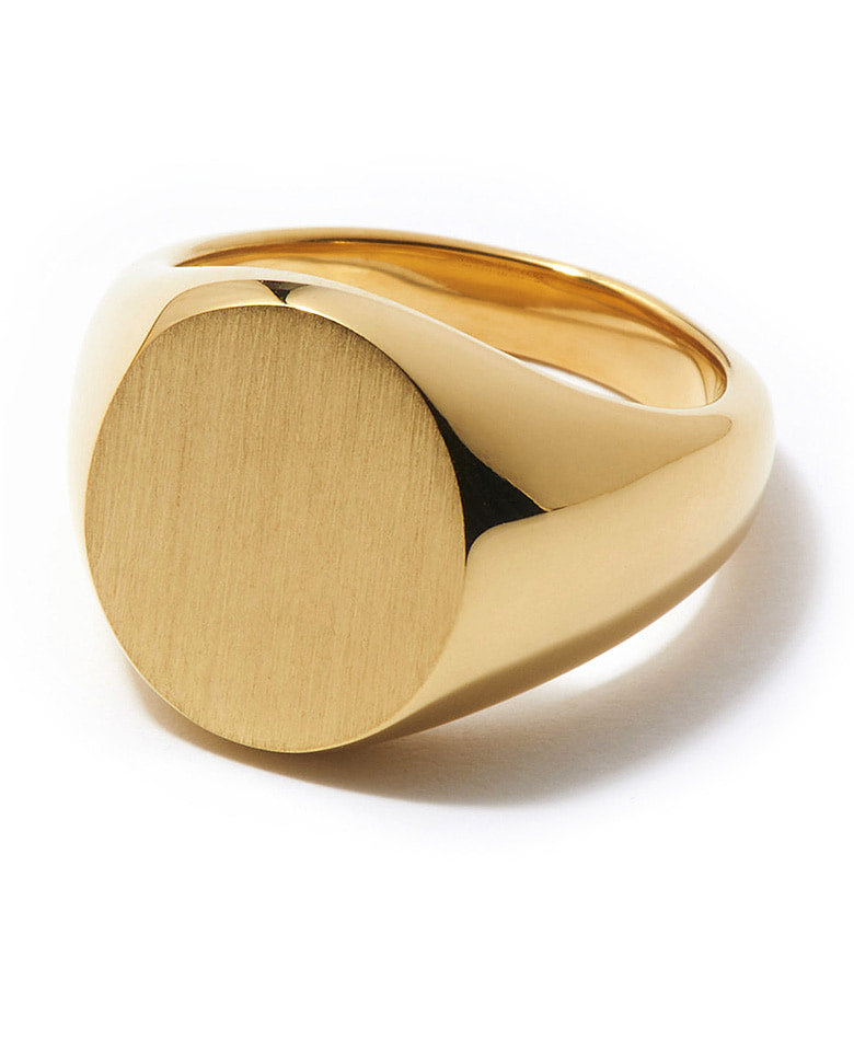 [Initials can be selected] Oval stamp ring (hairline)