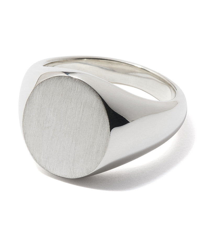 [Initials can be selected] Oval stamp ring (hairline)