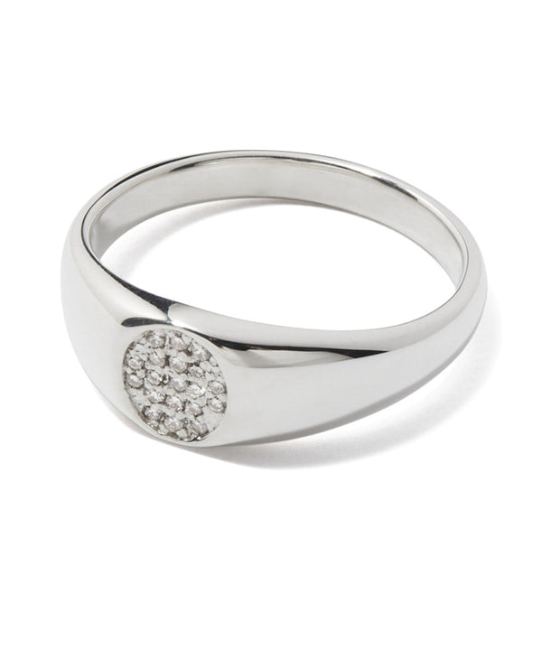 oval pave ring slim