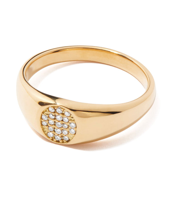 oval pave ring slim