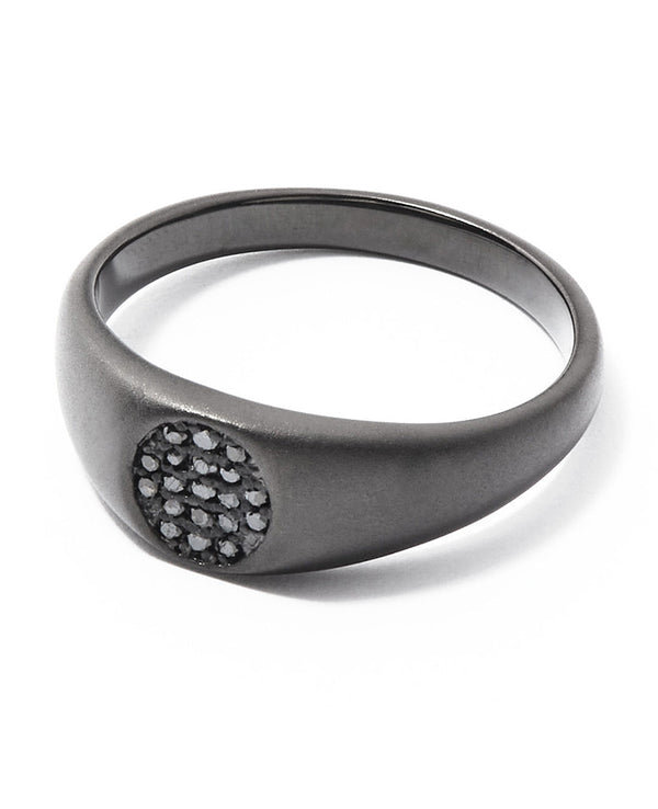 oval pave ring slim