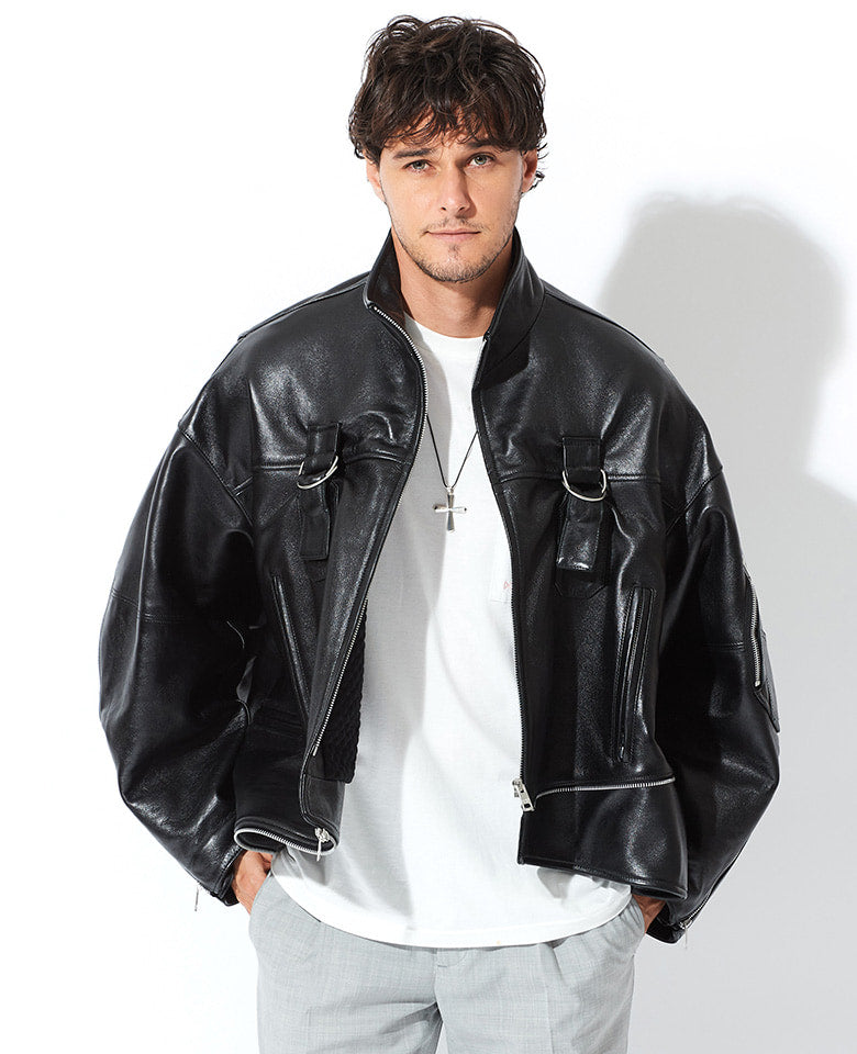 double ended vintage leather jacket – 買えるLEON