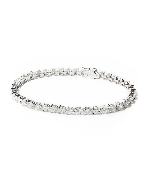 K18WG diamond tennis bracelet