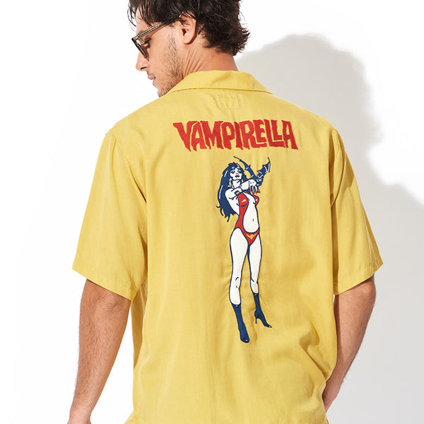 魅力の VAMPIRELLA/VAMPIRELLA刺繍 ボウリングシャツ – 買えるLEON ウェア・シャツ