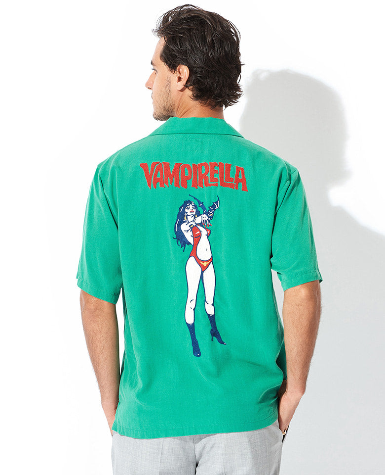 VAMPIRELLA/VAMPIRELLA embroidery bowling shirt 