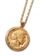 Egyptian mythology antique coin style pendant Athena