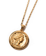 Egyptian mythology antique coin style pendant Apollo Artemis