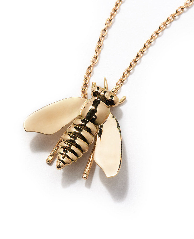 BEE Necklace YG 18k
