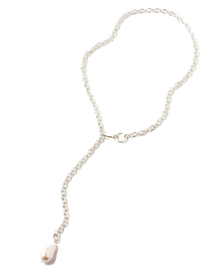 Baroque Pearl Y Chain Transform Necklace