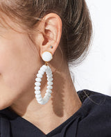glass hoop earrings