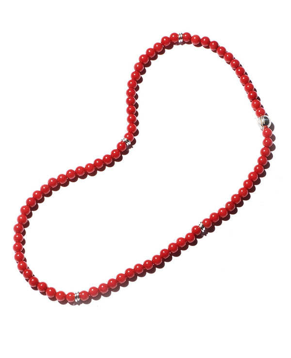 coral multiface necklace