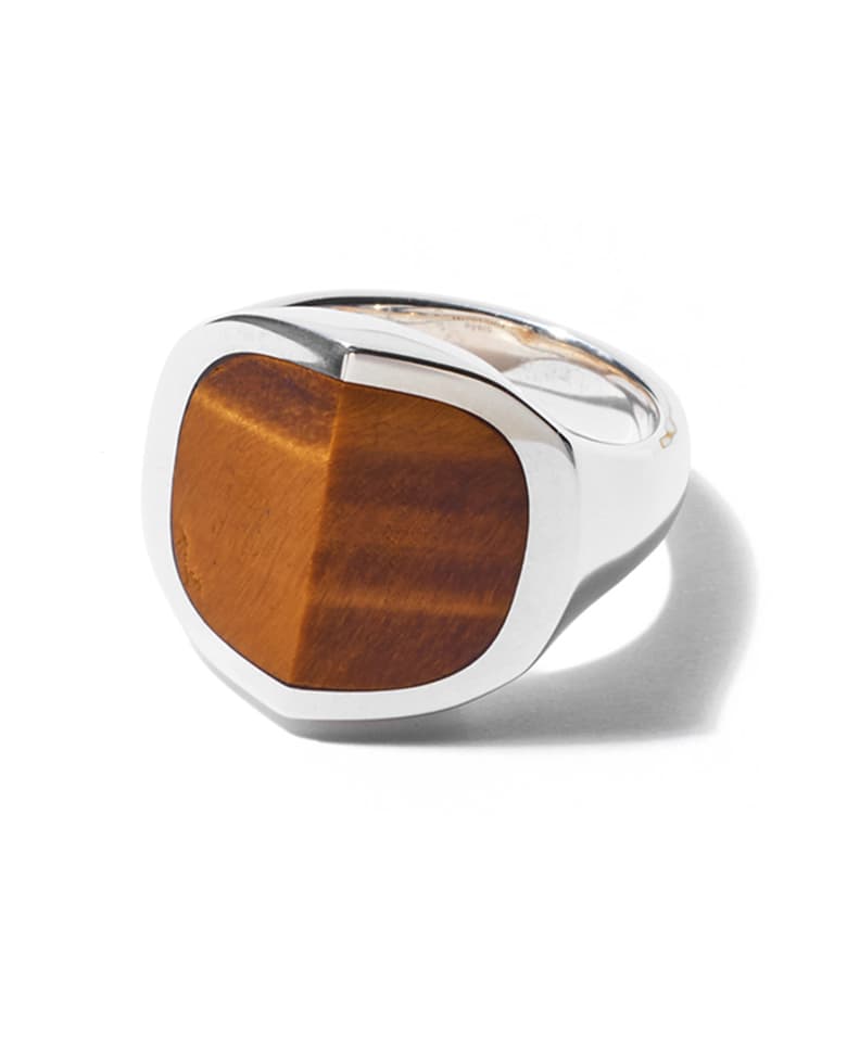 EQUINOX-Pyramid Tiger Eye Ring M size