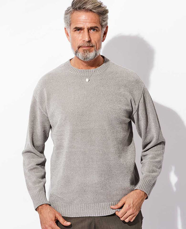 Molle knit long sleeve crew neck