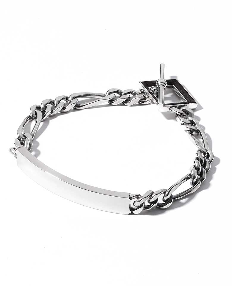 Blank logo ID Figaro bracelet