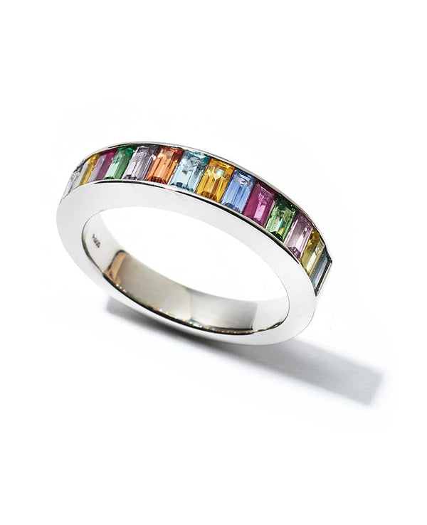 platinum 900 multicolor ring