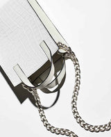 [Club LEON special order] Crocodile x cowhide combination Chibi shoulder bag with chain Color order