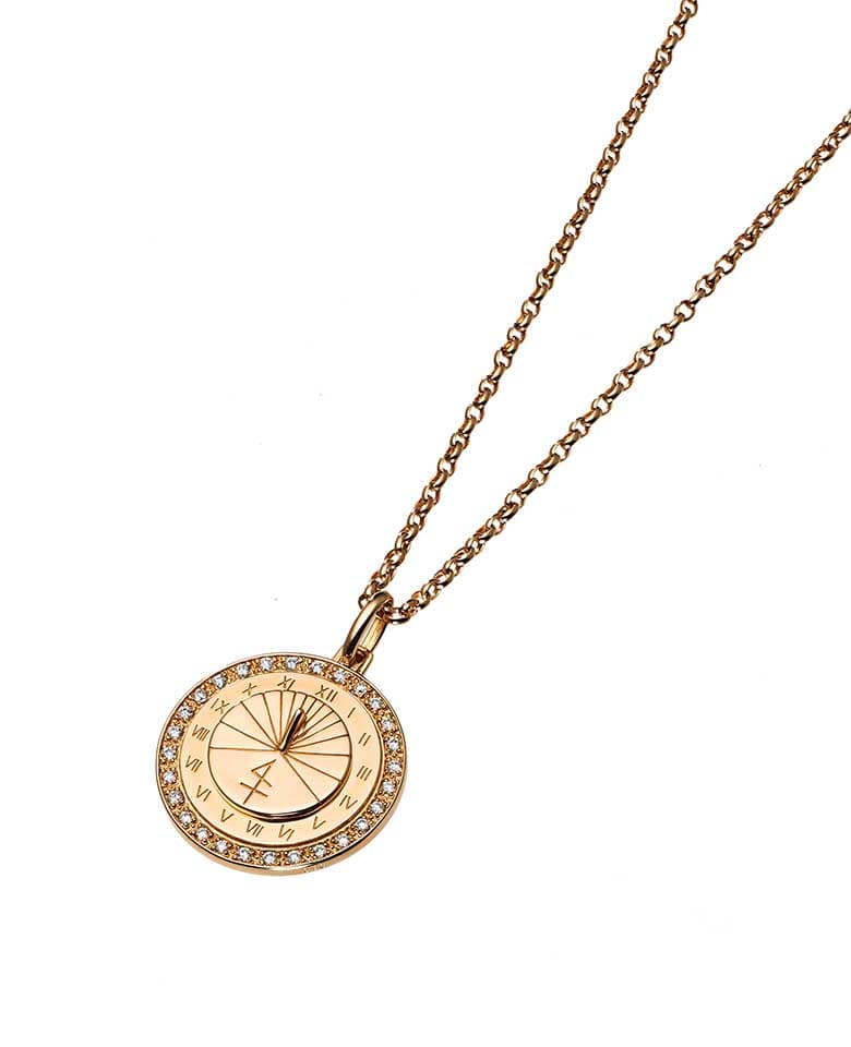 SUN DIAL. Pendant top (K18PG diamond)