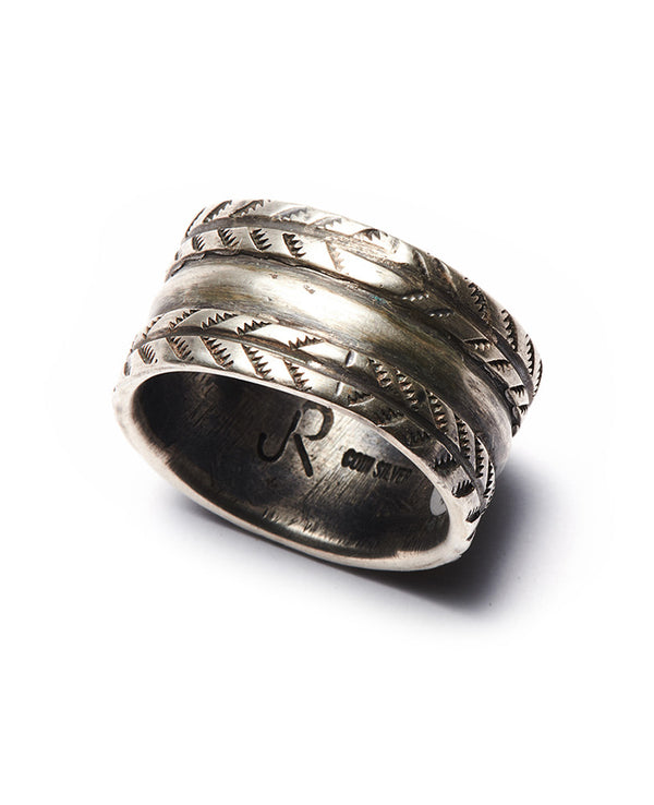 1/2" Coin Silver Double Rope Ring