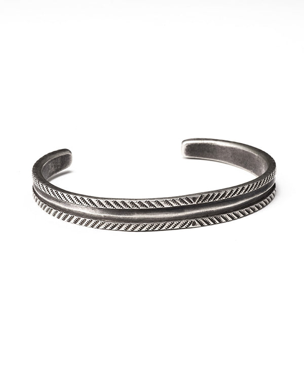 3/8” Coin Silver Double Rope Taper Bangle