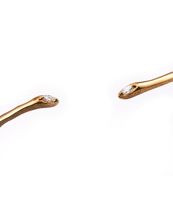 Kintsugi Diamond Semi Bangle(M) 金継ぎダイヤモンドセミバングルM