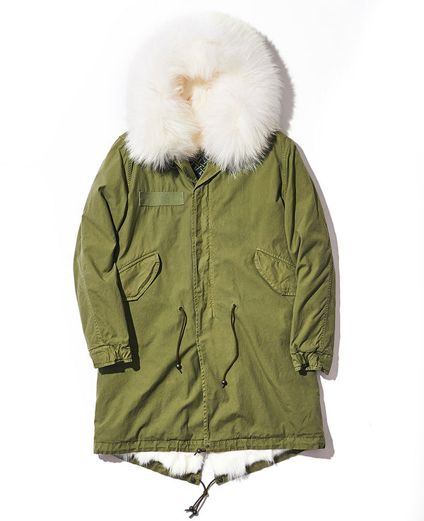 ARMY PARKA PATCH FOX RACOON FUR