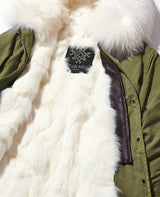 ARMY PARKA PATCH FOX RACOON FUR