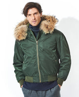 BOMBER - NYLON PATCH FOX FUR
