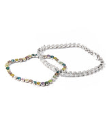 Pt850 Color Diamond Tennis Bracelet