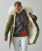 ARMY PARKA PATCH FOX RACOON FUR
