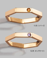 【LEON別注】ヘプタゴンBS三連ピンキーリング